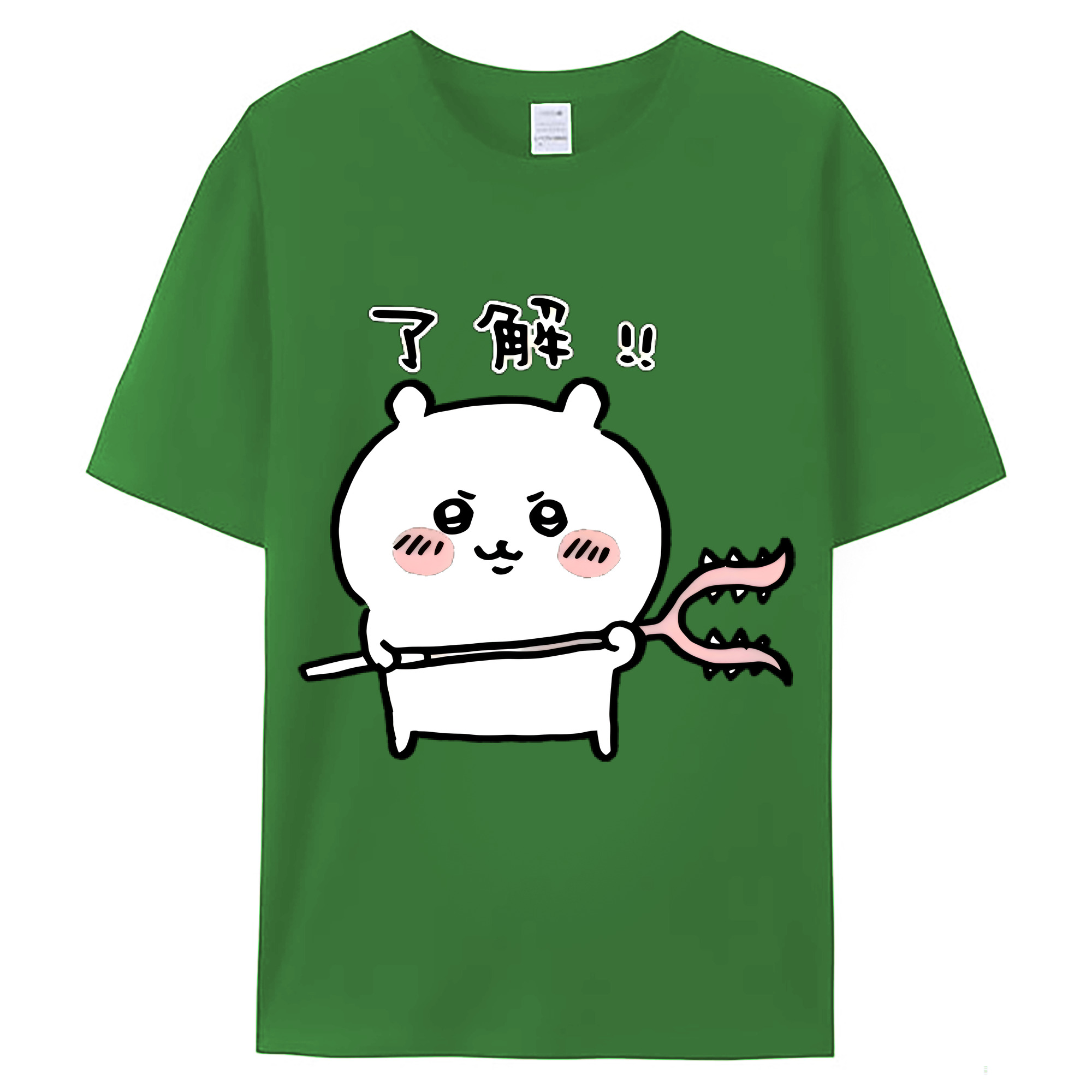 （画像用） ちいかわ ちいかわ Chii-kawa chiikawa レディースカジュアルプリントTシャツ（綿100％）